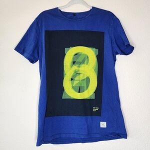 Stile Benetton Blue Number Tee L